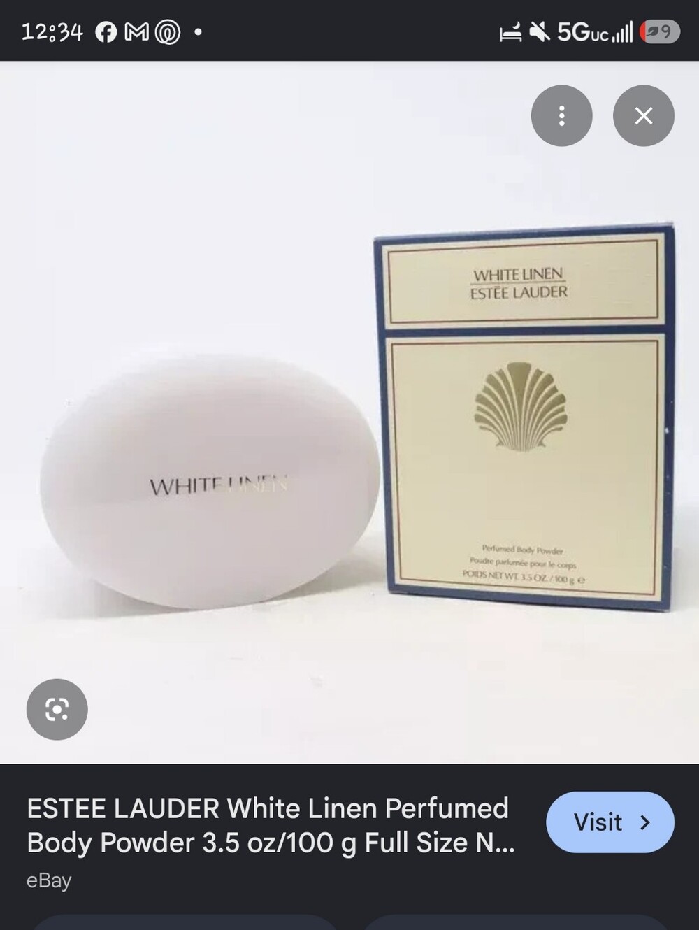 Estee Lauder White Linen Perfumed Body Powder - White & Cream Packaging